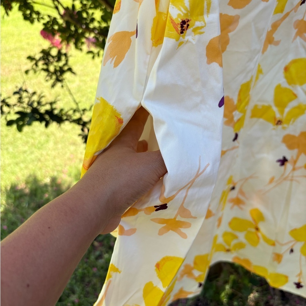 A New Day Yellow and Cream Floral Dress - Picture 6 of 9